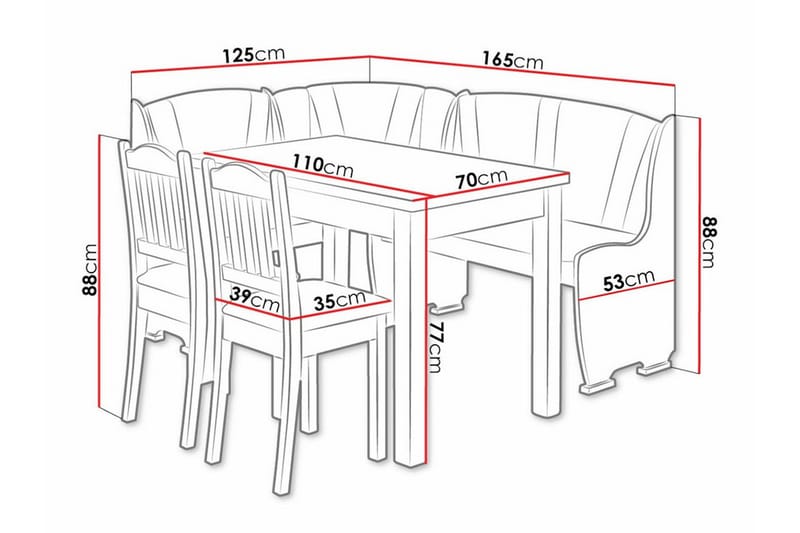 Ruokaryhmä Narberth - Huonekalut - Pöytä & ruokailuryhmä - Ruokailuryhmä