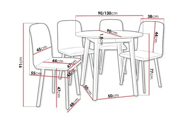 Ruokaryhmä Narberth - Huonekalut - Pöytä & ruokailuryhmä - Ruokailuryhmä