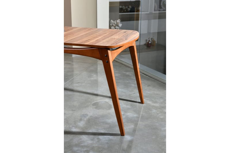 Ruokaryhmä Rodrigue 160 cm 4 Ruokatuolilla - Pähkinä/Antrasiitti - Huonekalut - Pöytä & ruokailuryhmä - Ruokailuryhmä