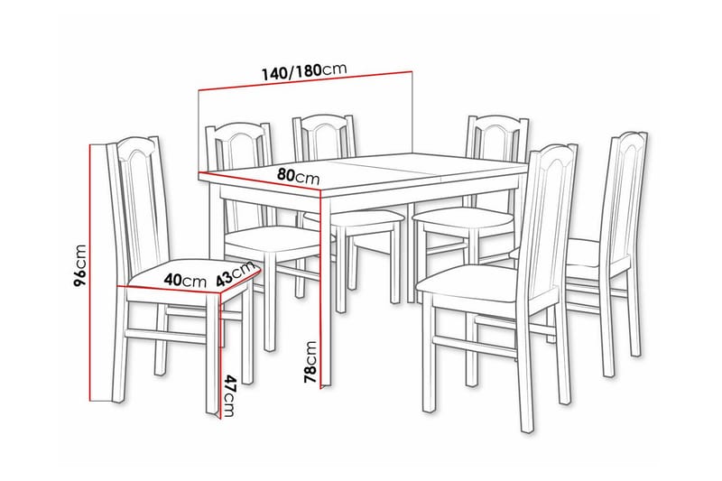 Ruokaryhmä Patrickswell - Huonekalut - Pöytä & ruokailuryhmä - Ruokailuryhmä