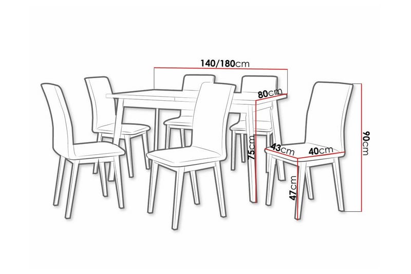 Ruokaryhmä Patrickswell - Huonekalut - Pöytä & ruokailuryhmä - Ruokailuryhmä