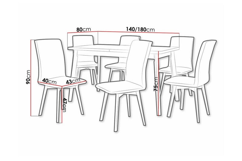 Ruokaryhmä Patrickswell - Huonekalut - Pöytä & ruokailuryhmä - Ruokailuryhmä