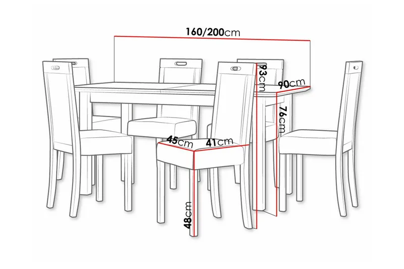 Ruokaryhmä Patrickswell - Huonekalut - Pöytä & ruokailuryhmä - Ruokailuryhmä