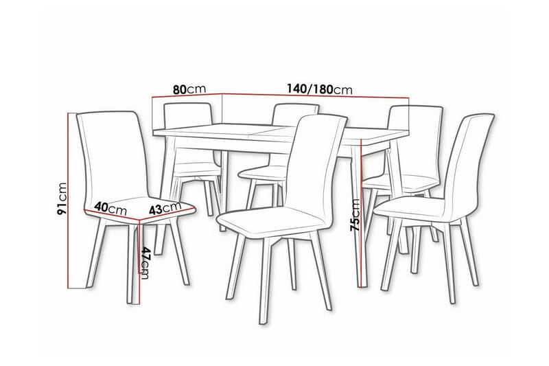 Ruokaryhmä Patrickswell - Huonekalut - Pöytä & ruokailuryhmä - Ruokailuryhmä