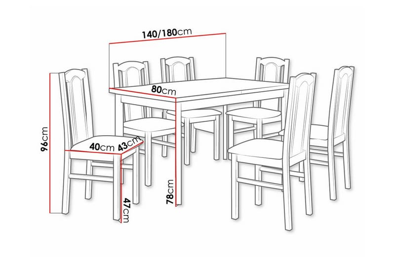 Ruokaryhmä Patrickswell - Huonekalut - Pöytä & ruokailuryhmä - Ruokailuryhmä