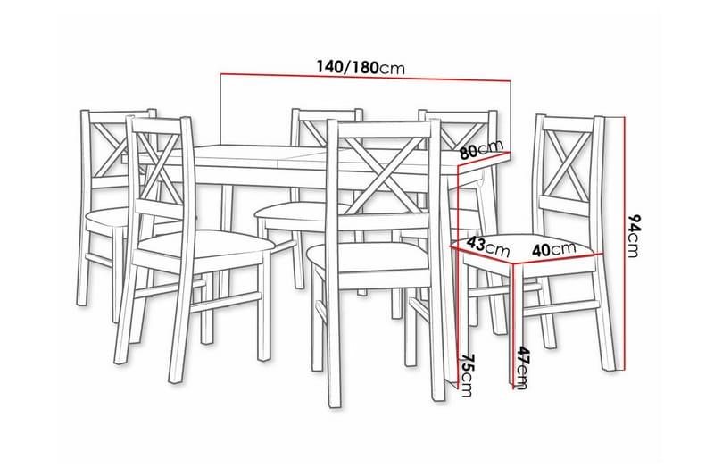Ruokaryhmä Patrickswell - Huonekalut - Pöytä & ruokailuryhmä - Ruokailuryhmä