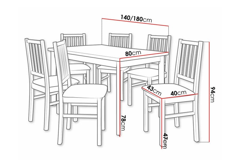 Ruokaryhmä Patrickswell - Huonekalut - Pöytä & ruokailuryhmä - Ruokailuryhmä