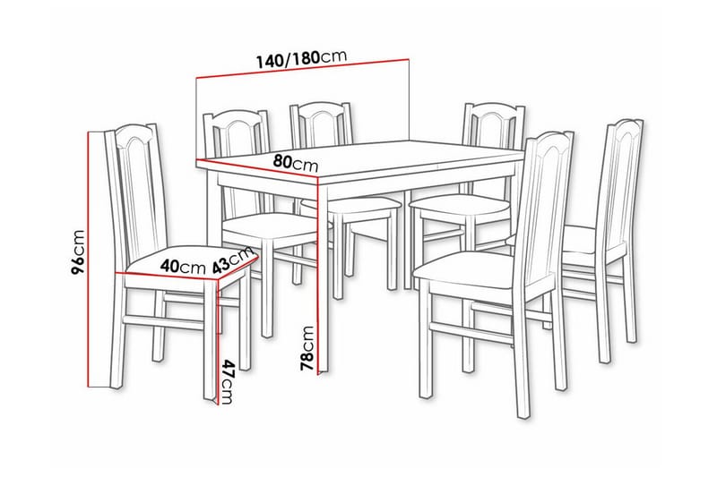 Ruokaryhmä Patrickswell - Huonekalut - Pöytä & ruokailuryhmä - Ruokailuryhmä