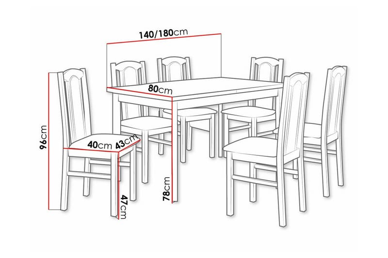 Ruokaryhmä Patrickswell - Huonekalut - Pöytä & ruokailuryhmä - Ruokailuryhmä