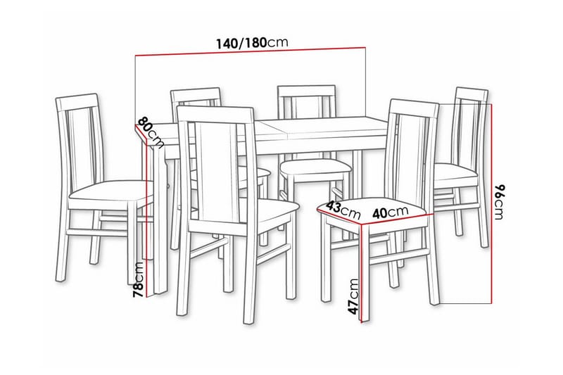 Ruokaryhmä Patrickswell - Huonekalut - Pöytä & ruokailuryhmä - Ruokailuryhmä