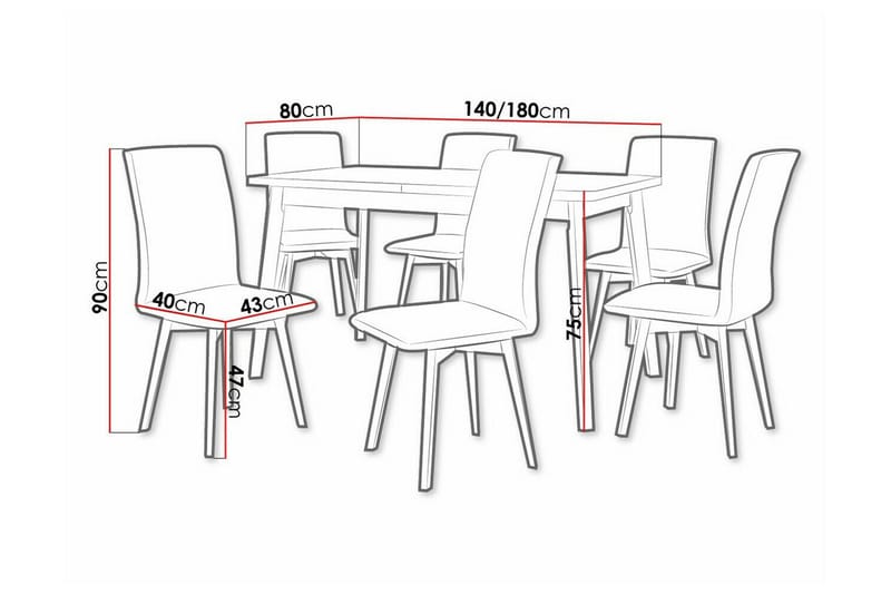 Ruokaryhmä Patrickswell - Huonekalut - Pöytä & ruokailuryhmä - Ruokailuryhmä
