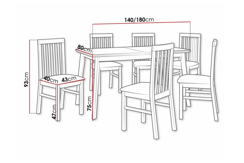 Ruokaryhmä Patrickswell - Huonekalut - Pöytä & ruokailuryhmä - Ruokailuryhmä