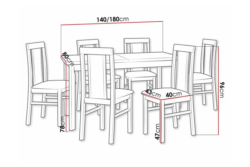 Ruokaryhmä Patrickswell - Huonekalut - Pöytä & ruokailuryhmä - Ruokailuryhmä