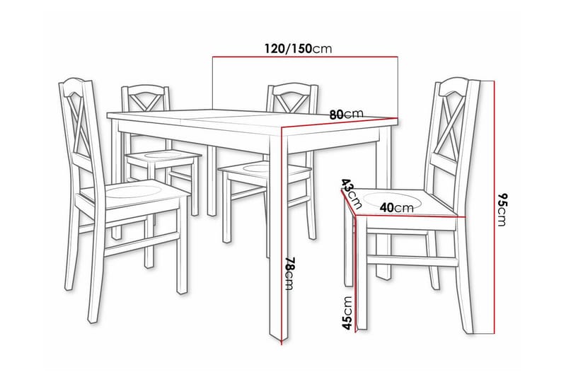 Ruokaryhmä Patrickswell - Huonekalut - Pöytä & ruokailuryhmä - Ruokailuryhmä