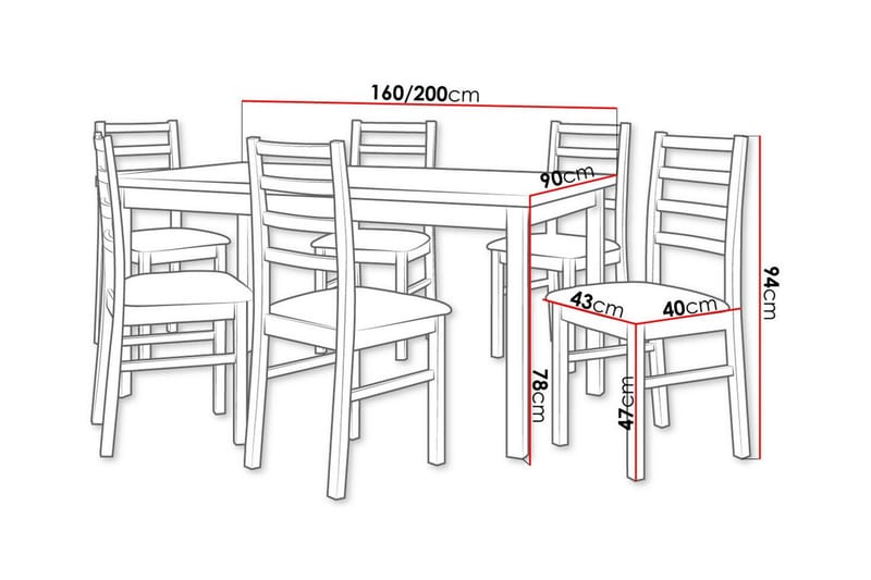 Ruokaryhmä Patrickswell - Huonekalut - Pöytä & ruokailuryhmä - Ruokailuryhmä