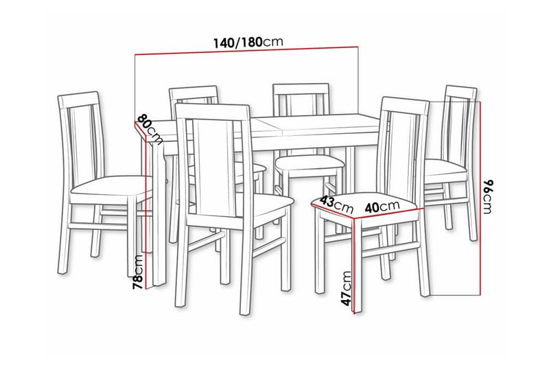 Ruokaryhmä Patrickswell - Huonekalut - Pöytä & ruokailuryhmä - Ruokailuryhmä