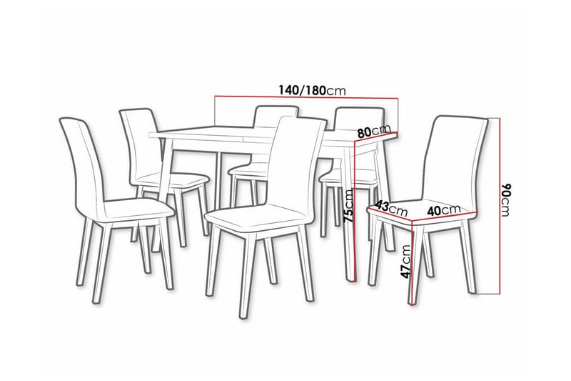 Ruokaryhmä Patrickswell - Huonekalut - Pöytä & ruokailuryhmä - Ruokailuryhmä