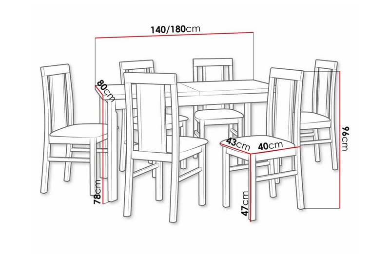 Ruokaryhmä Patrickswell - Huonekalut - Pöytä & ruokailuryhmä - Ruokailuryhmä