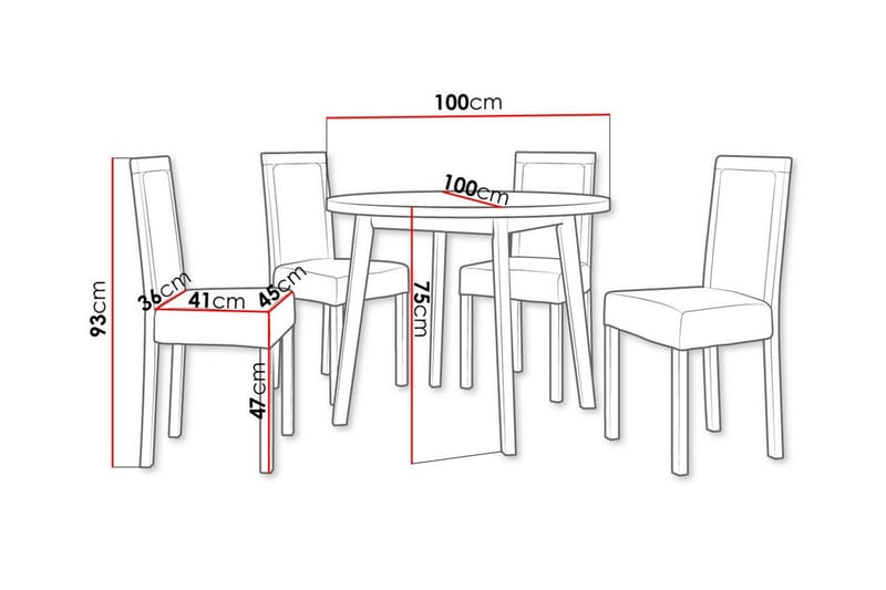 Ruokaryhmä Patrickswell - Huonekalut - Pöytä & ruokailuryhmä - Ruokailuryhmä