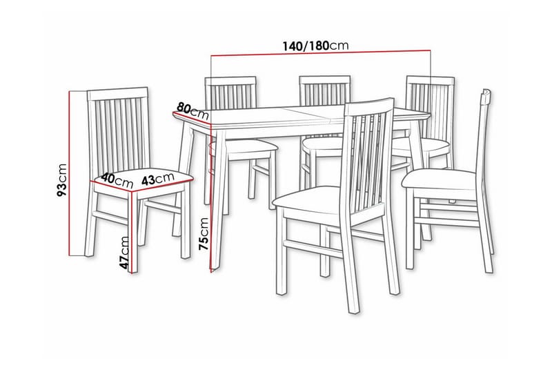 Ruokaryhmä Patrickswell - Huonekalut - Pöytä & ruokailuryhmä - Ruokailuryhmä