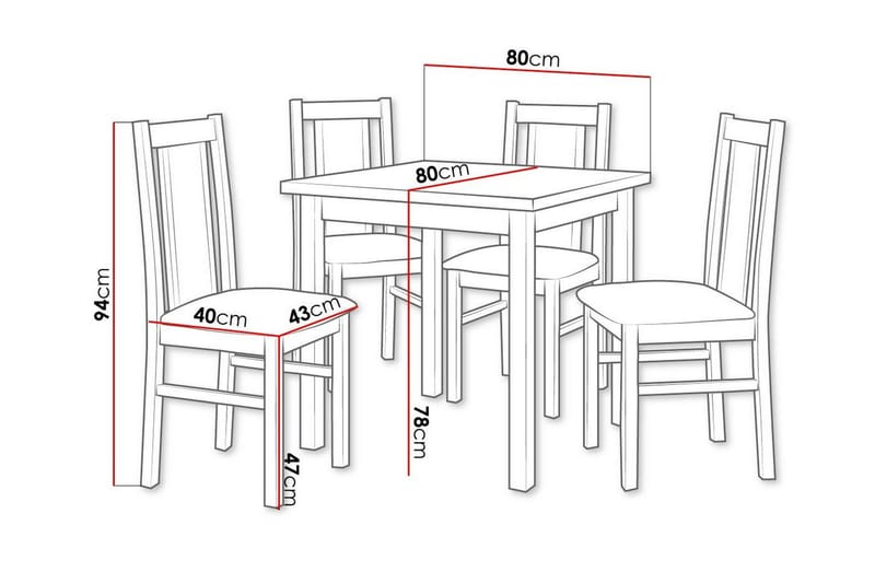 Ruokaryhmä Patrickswell - Huonekalut - Pöytä & ruokailuryhmä - Ruokailuryhmä