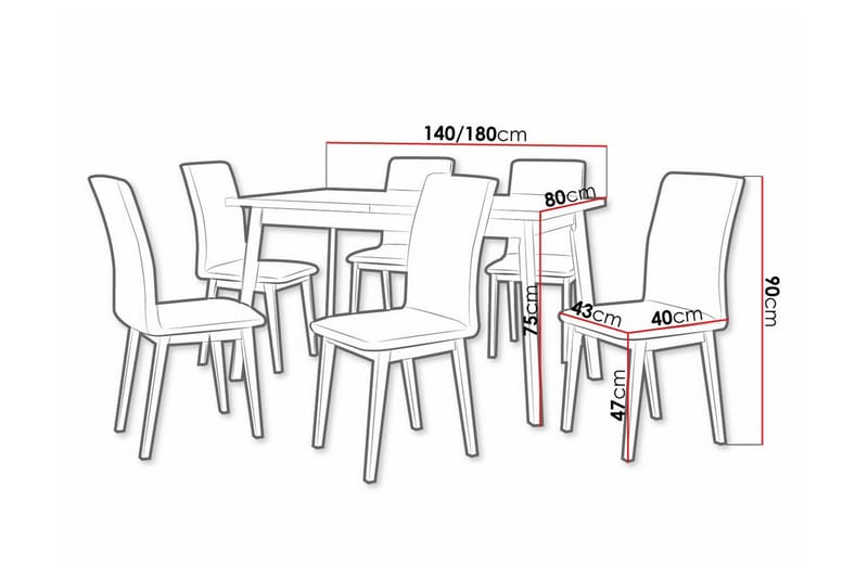 Ruokaryhmä Patrickswell - Huonekalut - Pöytä & ruokailuryhmä - Ruokailuryhmä