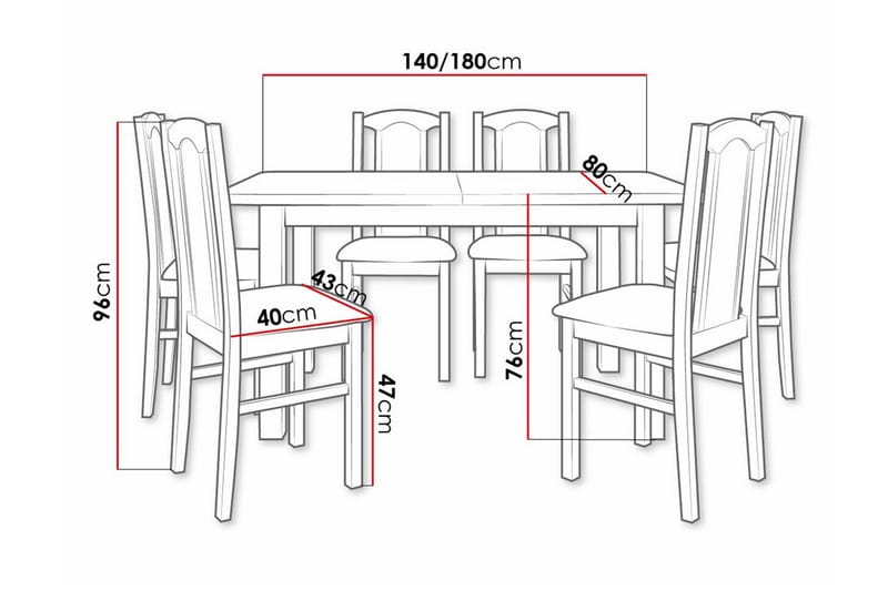 Ruokaryhmä Patrickswell - Huonekalut - Pöytä & ruokailuryhmä - Ruokailuryhmä