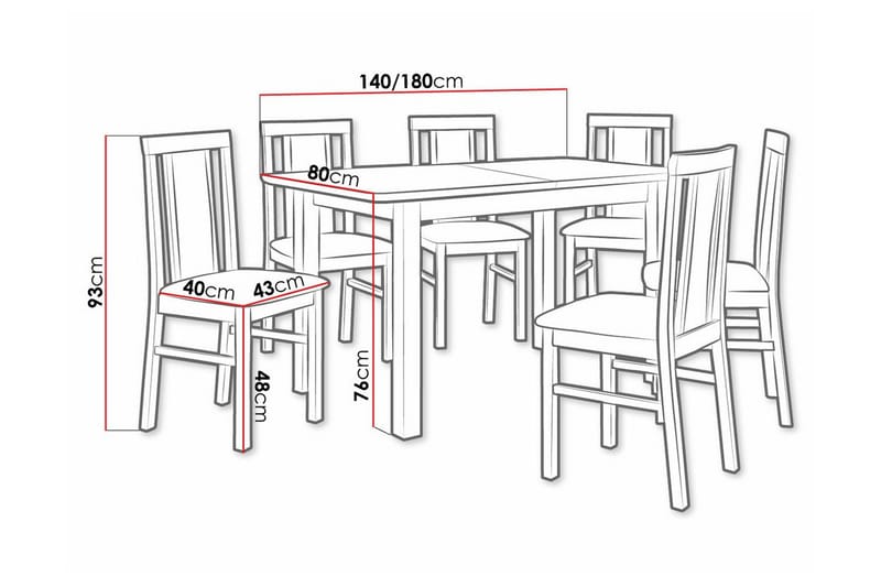 Ruokaryhmä Patrickswell - Huonekalut - Pöytä & ruokailuryhmä - Ruokailuryhmä