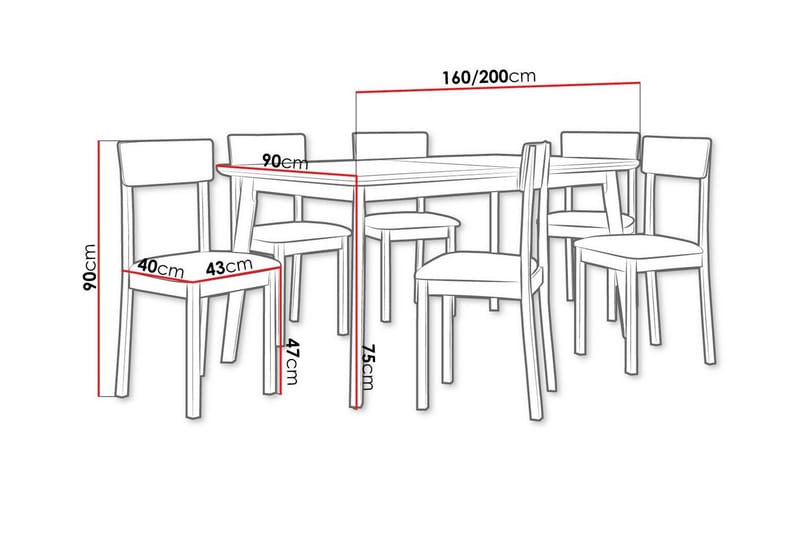 Ruokaryhmä Patrickswell - Huonekalut - Pöytä & ruokailuryhmä - Ruokailuryhmä