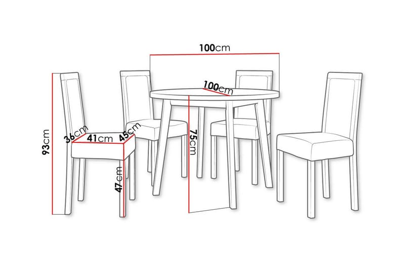 Ruokaryhmä Patrickswell - Huonekalut - Pöytä & ruokailuryhmä - Ruokailuryhmä