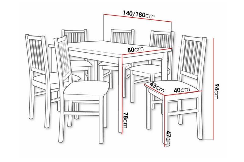 Ruokaryhmä Patrickswell - Huonekalut - Pöytä & ruokailuryhmä - Ruokailuryhmä