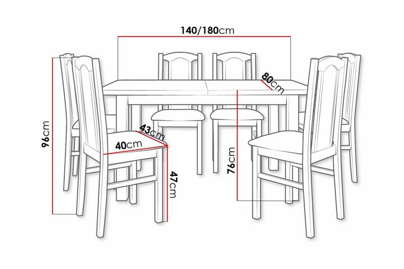 Ruokaryhmä Patrickswell - Huonekalut - Pöytä & ruokailuryhmä - Ruokailuryhmä