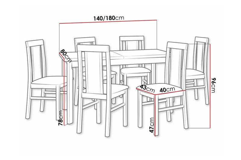 Ruokaryhmä Patrickswell - Huonekalut - Pöytä & ruokailuryhmä - Ruokailuryhmä