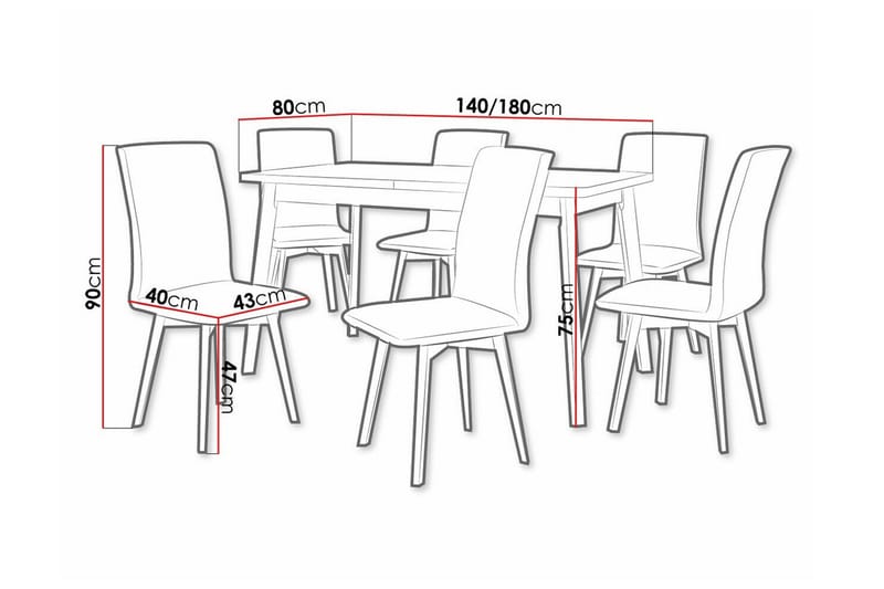 Ruokaryhmä Patrickswell - Huonekalut - Pöytä & ruokailuryhmä - Ruokailuryhmä
