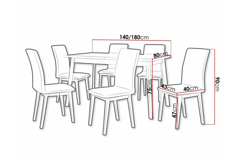 Ruokaryhmä Patrickswell - Huonekalut - Pöytä & ruokailuryhmä - Ruokailuryhmä