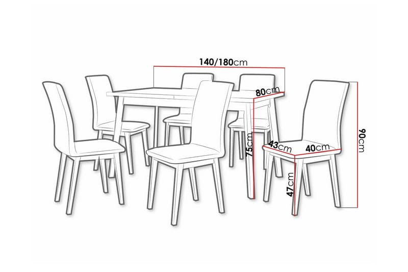 Ruokaryhmä Patrickswell - Huonekalut - Pöytä & ruokailuryhmä - Ruokailuryhmä