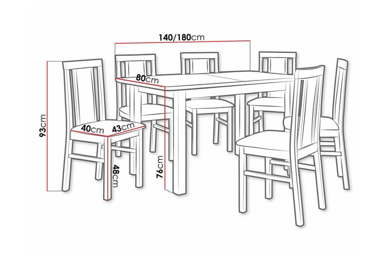 Ruokaryhmä Patrickswell - Huonekalut - Pöytä & ruokailuryhmä - Ruokailuryhmä