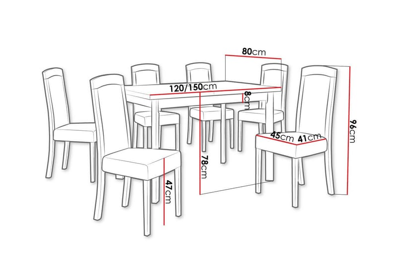 Ruokaryhmä Patrickswell - Huonekalut - Pöytä & ruokailuryhmä - Ruokailuryhmä