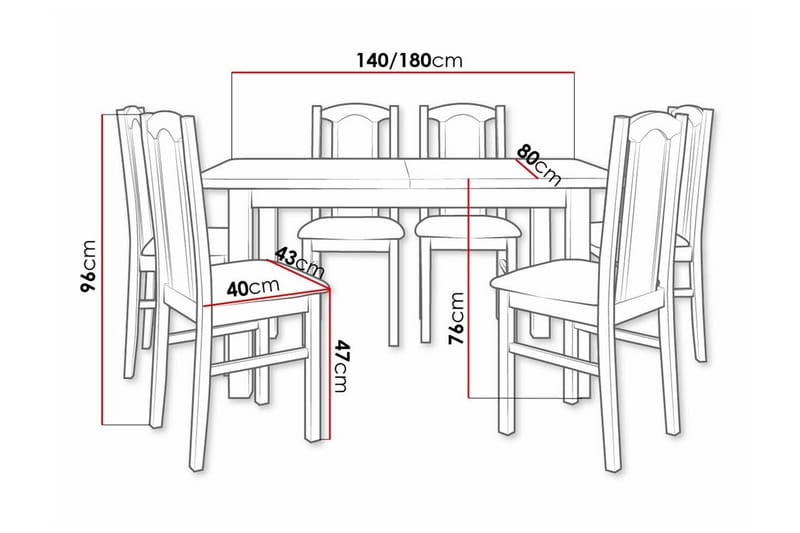 Ruokaryhmä Patrickswell - Huonekalut - Pöytä & ruokailuryhmä - Ruokailuryhmä