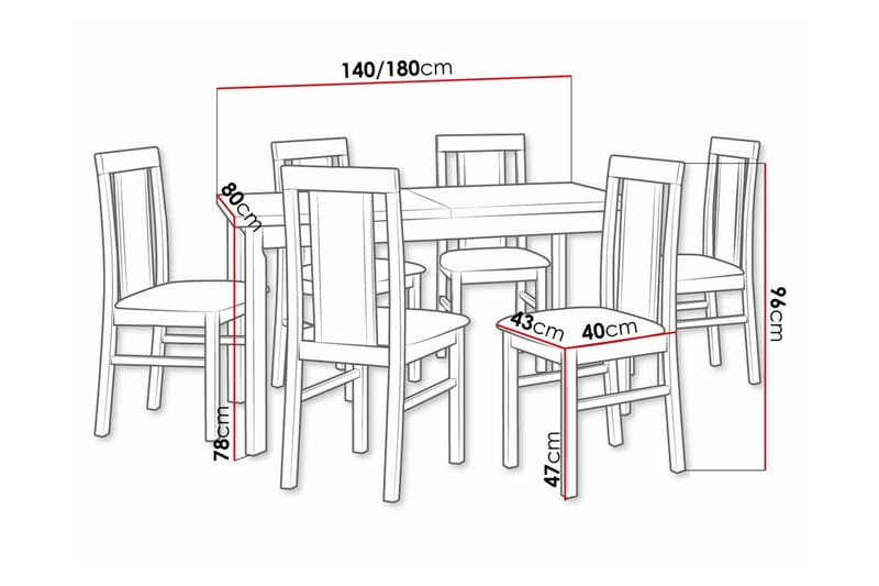 Ruokaryhmä Patrickswell - Huonekalut - Pöytä & ruokailuryhmä - Ruokailuryhmä
