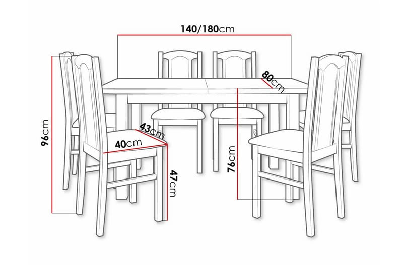 Ruokaryhmä Patrickswell - Huonekalut - Pöytä & ruokailuryhmä - Ruokailuryhmä