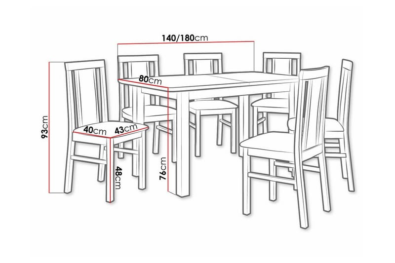Ruokaryhmä Patrickswell - Huonekalut - Pöytä & ruokailuryhmä - Ruokailuryhmä