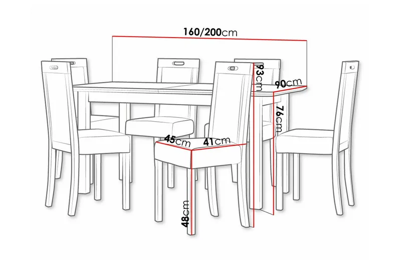 Ruokaryhmä Patrickswell - Huonekalut - Pöytä & ruokailuryhmä - Ruokailuryhmä
