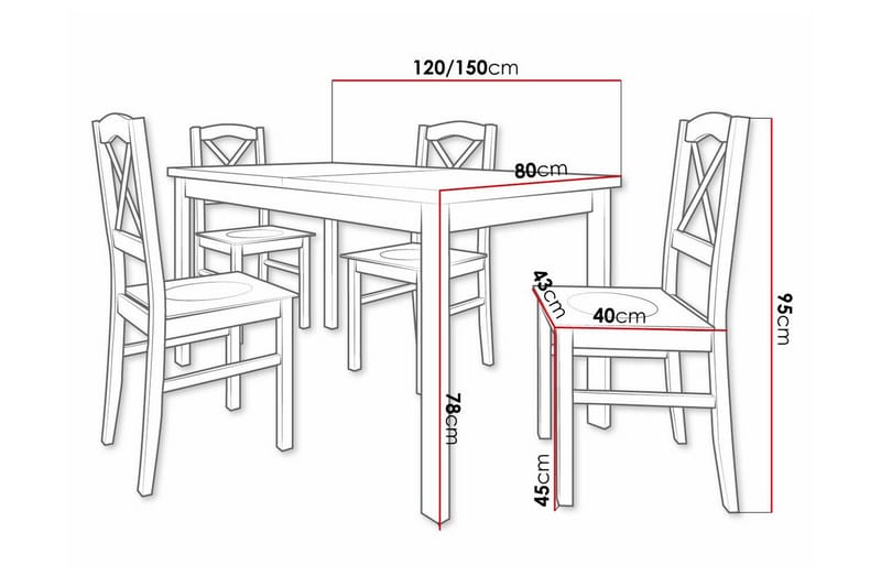 Ruokaryhmä Patrickswell - Huonekalut - Pöytä & ruokailuryhmä - Ruokailuryhmä