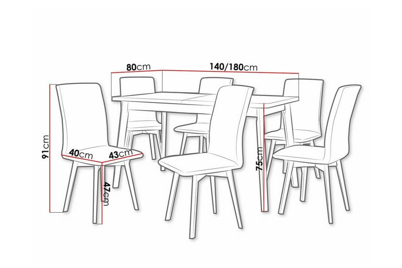 Ruokaryhmä Patrickswell - Huonekalut - Pöytä & ruokailuryhmä - Ruokailuryhmä