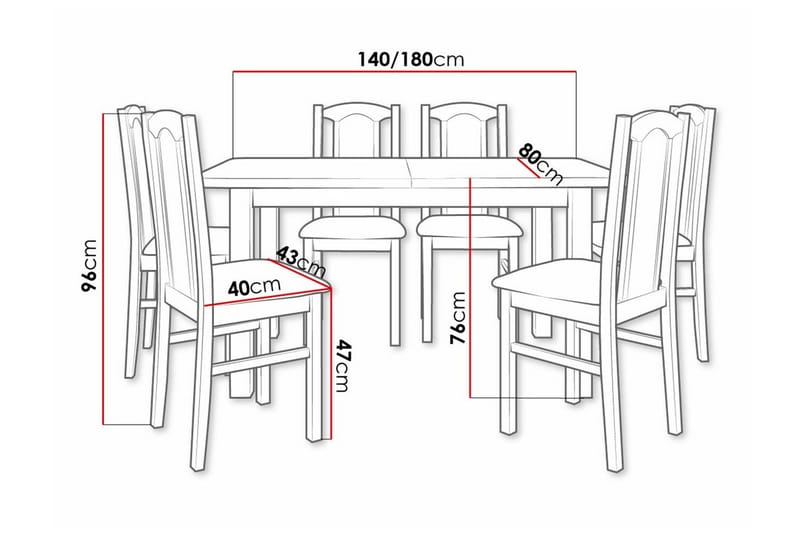 Ruokaryhmä Patrickswell - Huonekalut - Pöytä & ruokailuryhmä - Ruokailuryhmä