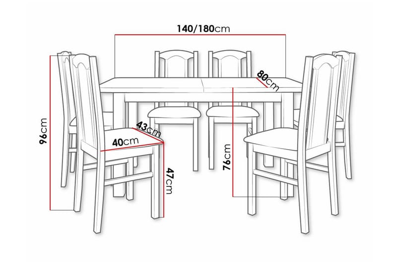 Ruokaryhmä Patrickswell - Huonekalut - Pöytä & ruokailuryhmä - Ruokailuryhmä