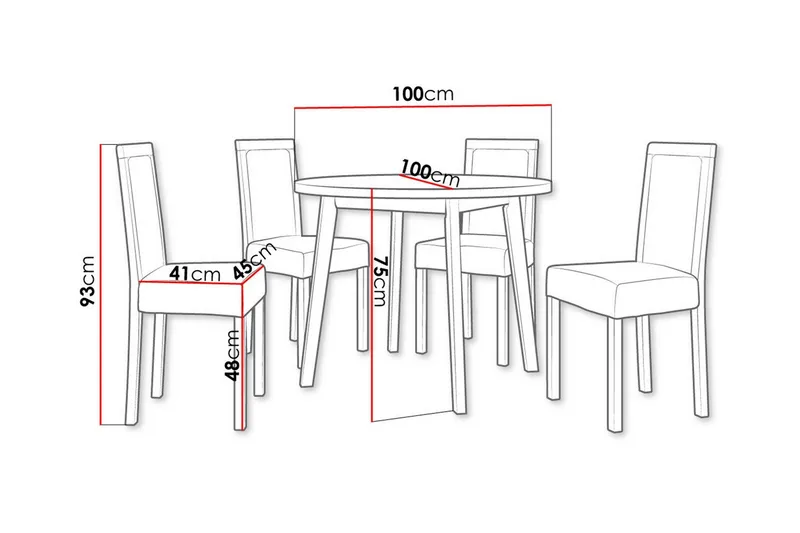 Ruokaryhmä Patrickswell - Huonekalut - Pöytä & ruokailuryhmä - Ruokailuryhmä