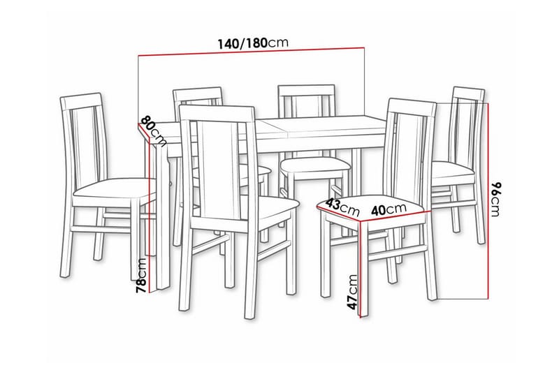 Ruokaryhmä Patrickswell - Huonekalut - Pöytä & ruokailuryhmä - Ruokailuryhmä