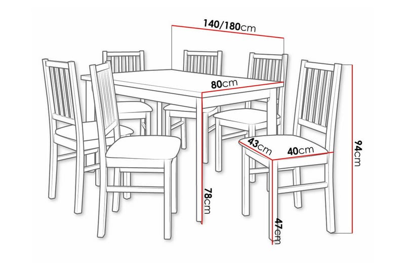 Ruokaryhmä Patrickswell - Huonekalut - Pöytä & ruokailuryhmä - Ruokailuryhmä